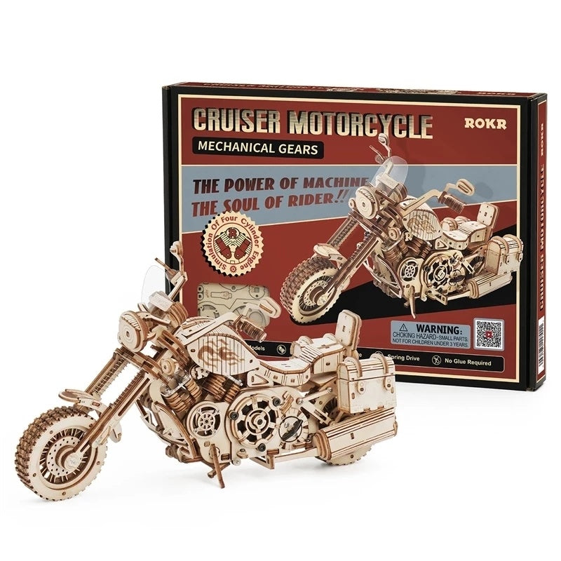 Motorcycle Wooden Model 420-piece Kit for Adults and Youth