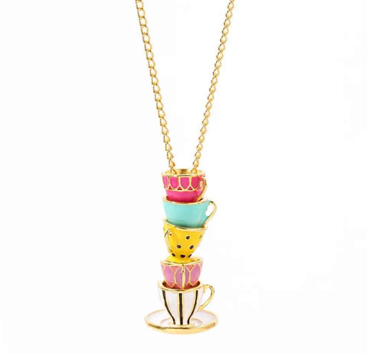Mad Hatter Tea Cup Necklace