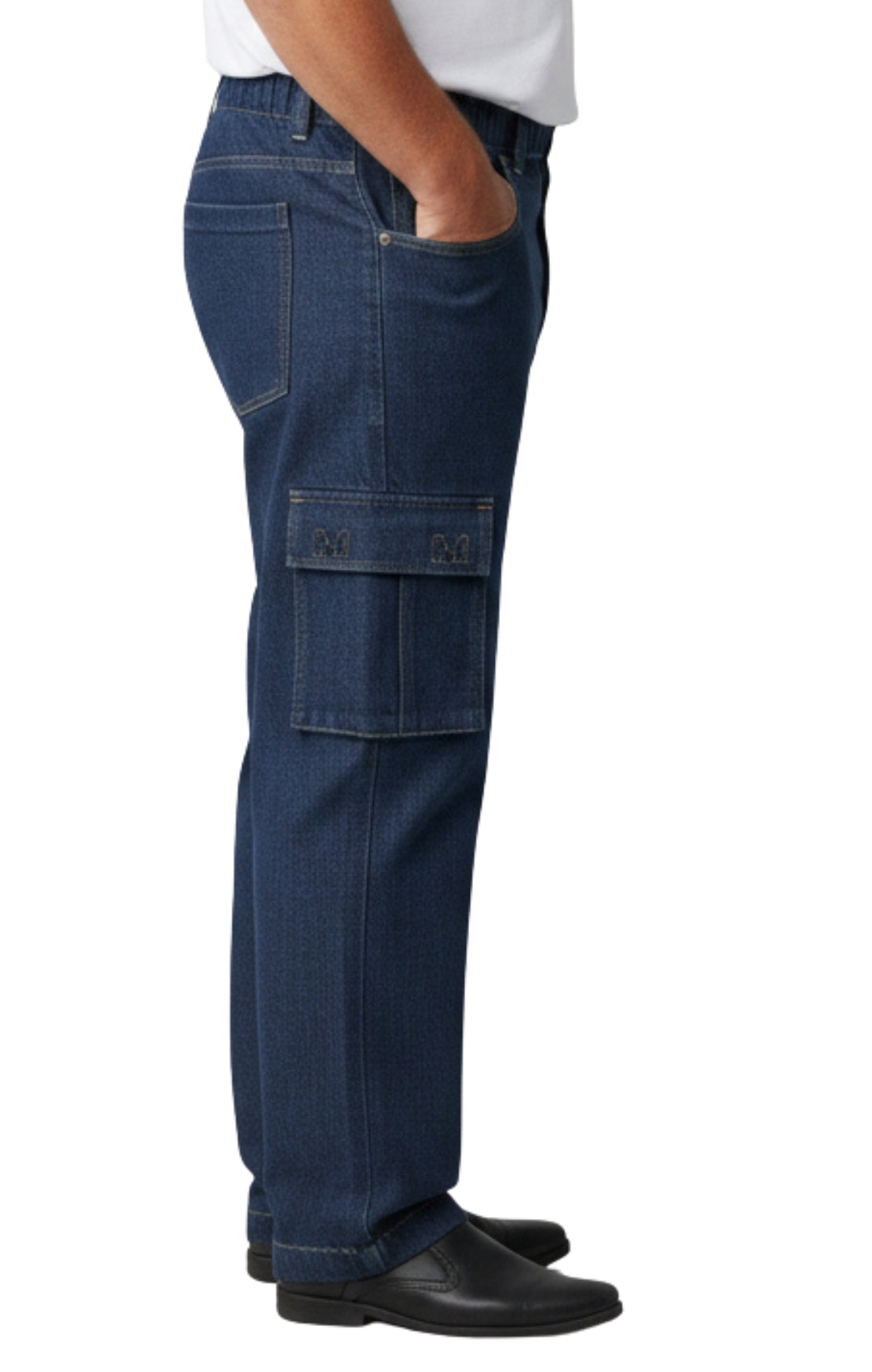 Men's Lightweight Double Cargo Pocket Pull-On Jeans