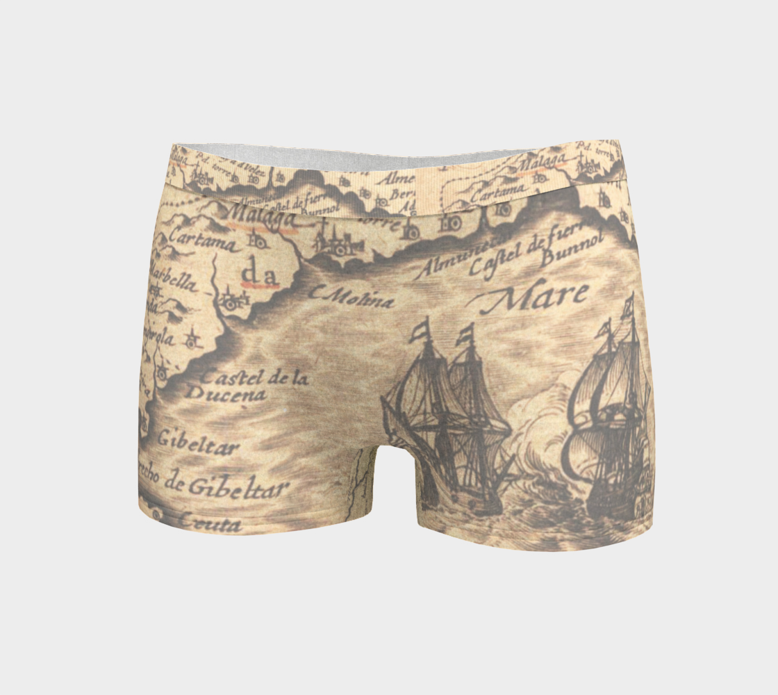 Old World Map Design Boyshorts Underwear