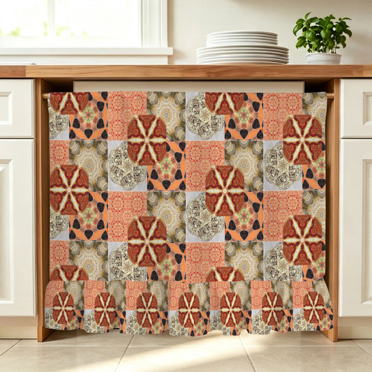Heritage Revival Quilt Design Oven Curtain