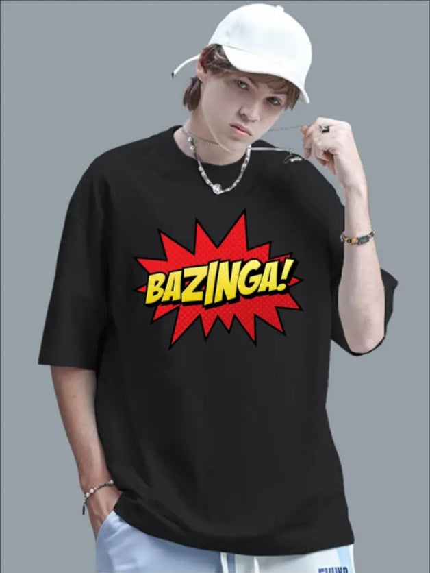 Men's Black Bazinga Short Sleeve Graphic T-Shirt