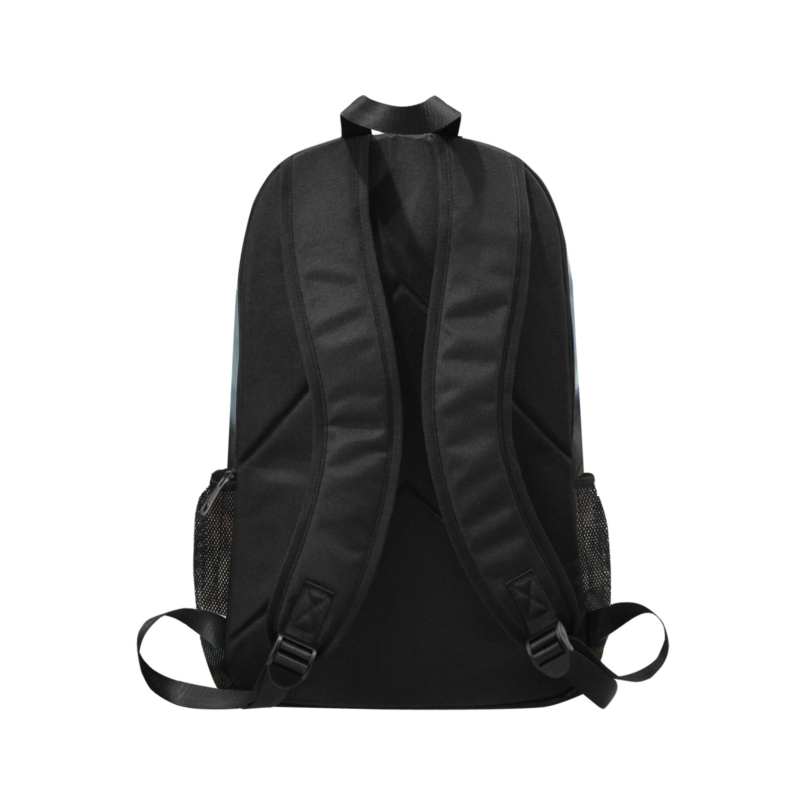 Wild Black Horse Backpack with Side Mesh Pockets