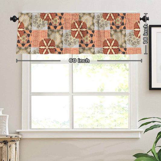 Crazy Quilt Heritage Revival Short Window Valance 60x18inch (Made in USA）