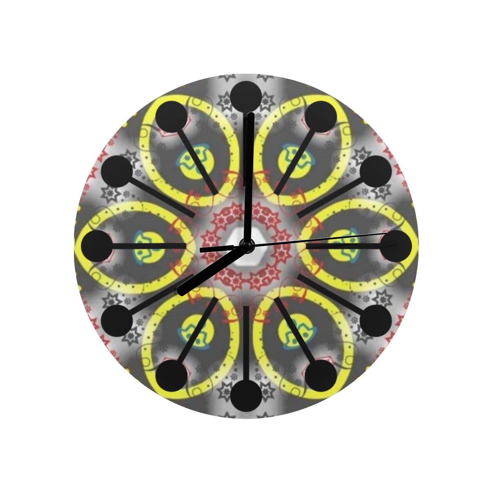 Yellow Designs Clock Personalized Wall Clock (Made in USA)