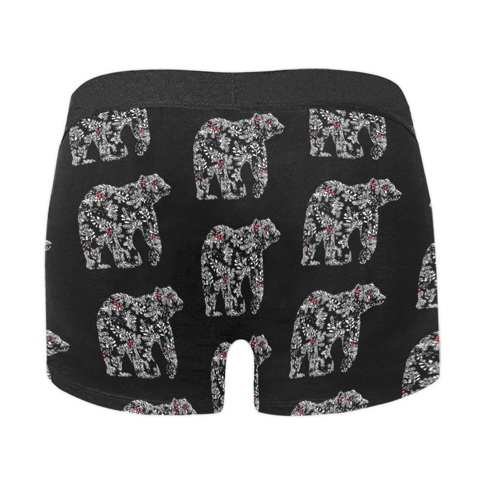 Chinoiserie Christmas Polar Bear Men's All Over Print Boxer Briefs (Made in USA)