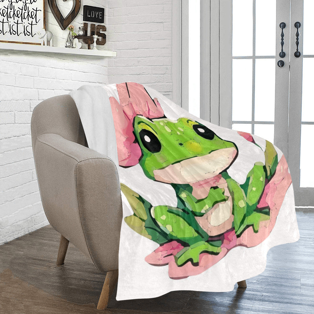 Frog on Lily Pad Ultra-Soft Micro Fleece Blanket 50