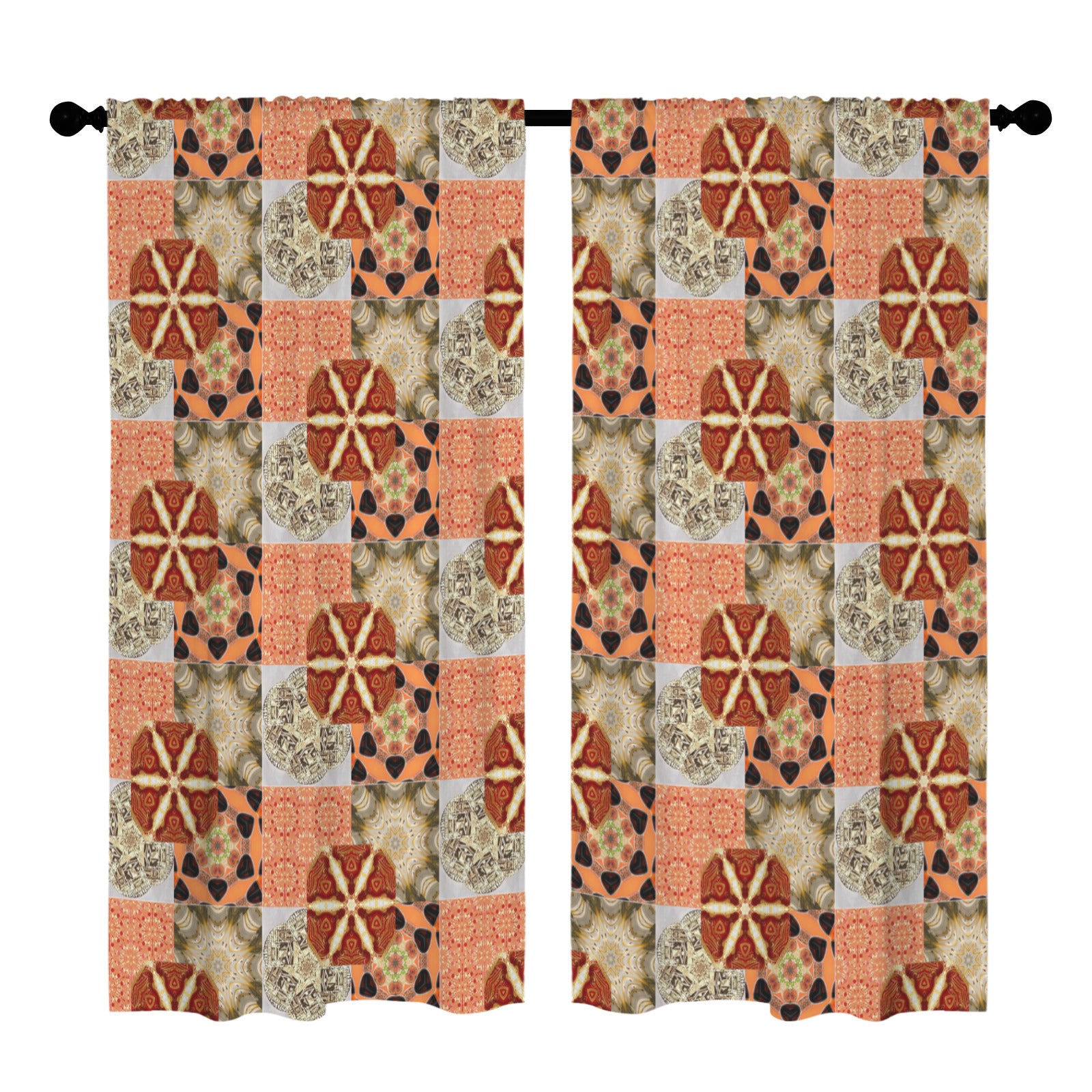 Crazy Quilt Heritage Revival Floor-To-Ceiling Curtains -  52