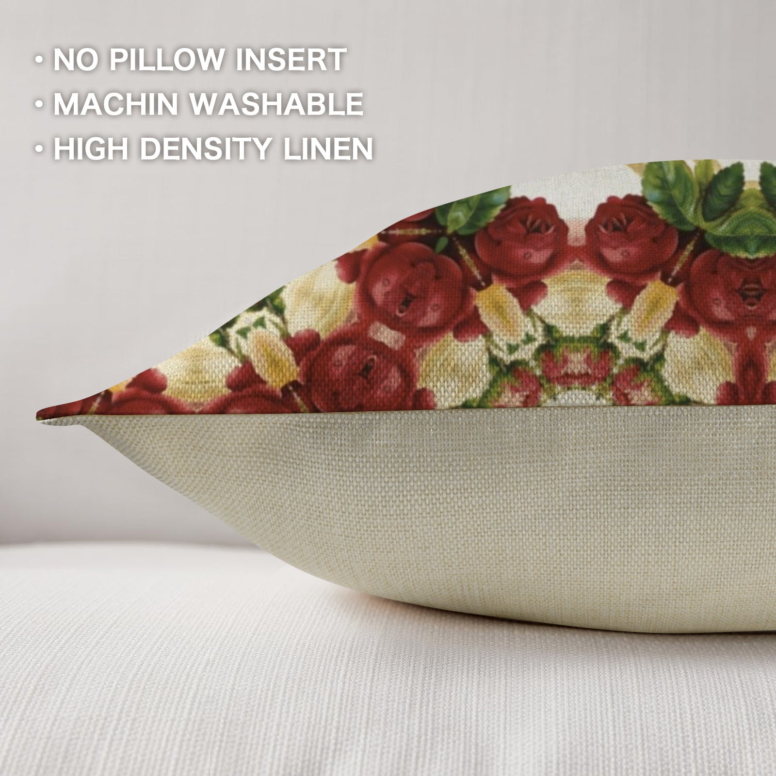 Christmas Flower Pillow Cases Throw Pillow Covers 18 x 18 inch