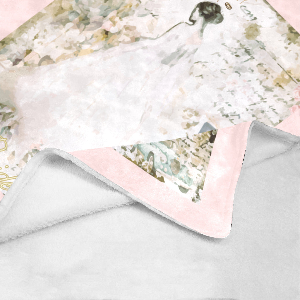 Bride's You Are My Forever Faux Quilt Ultra-Soft Micro Fleece Blanket (Made in USA)