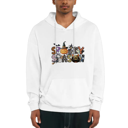 Halloween Spooky Season Unisex Fleece Hoodie with Drawstring