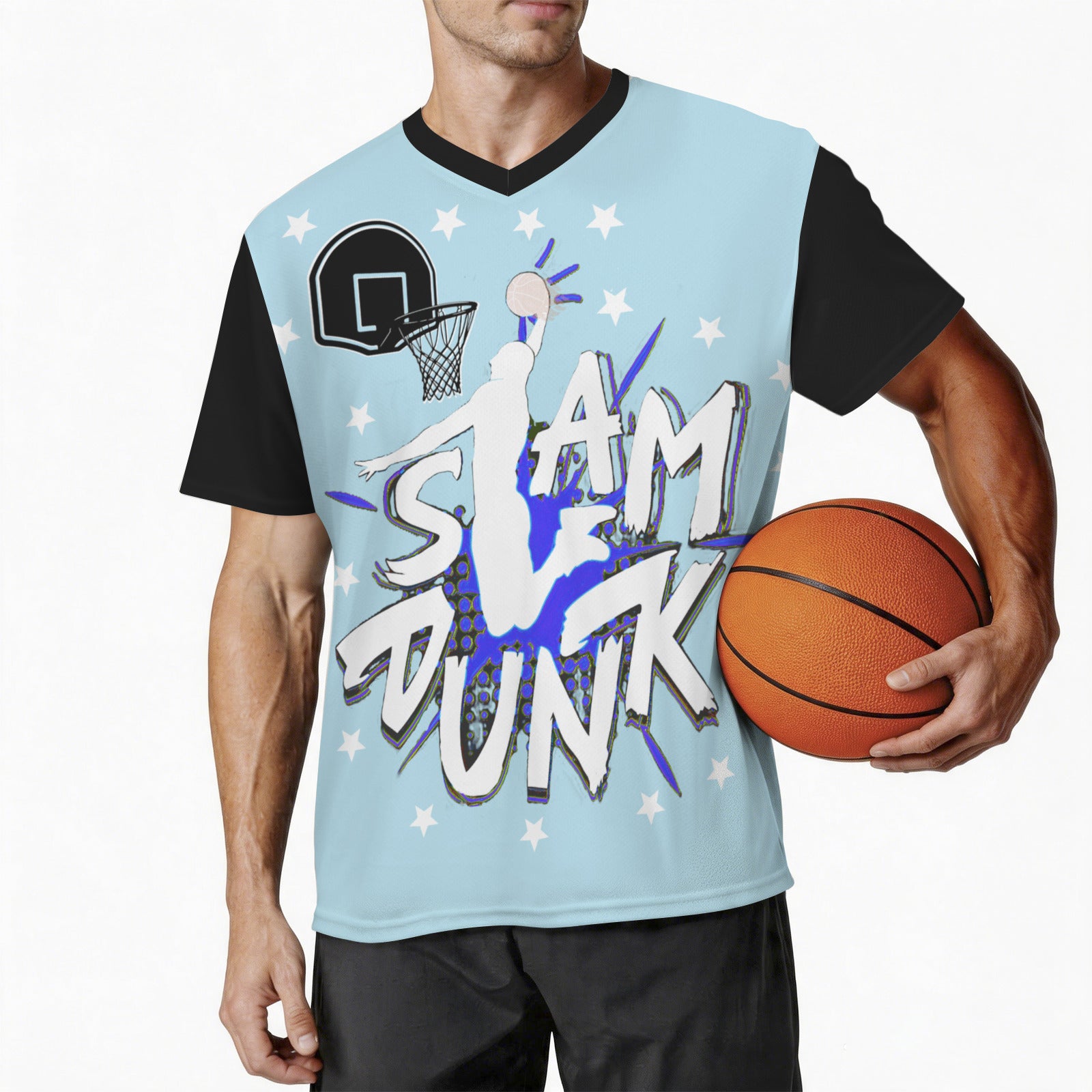 Slam Dunk Men's V-Neck Jersey (Model T97)