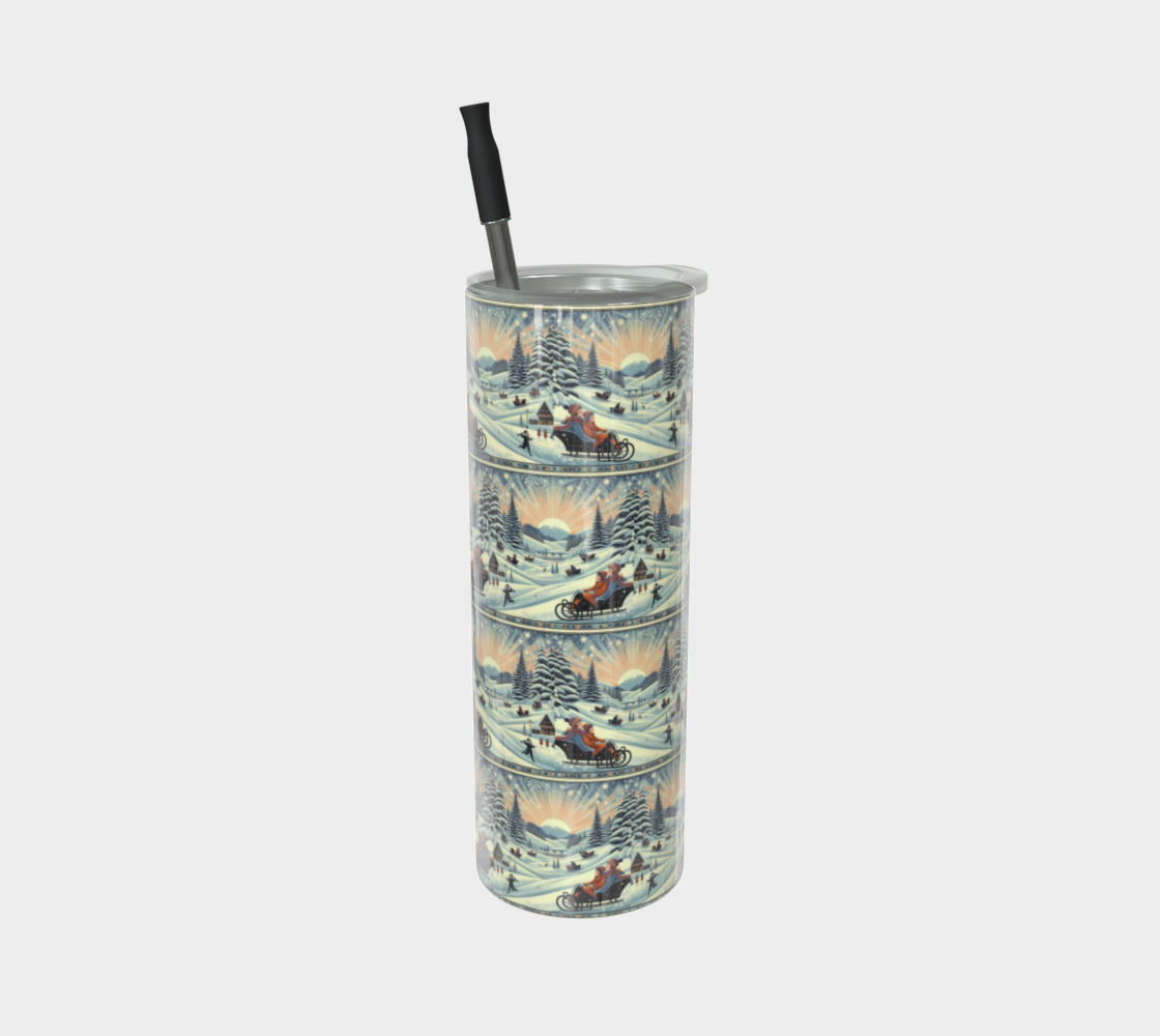 Sledding Winter Fun 20 oz Tumbler