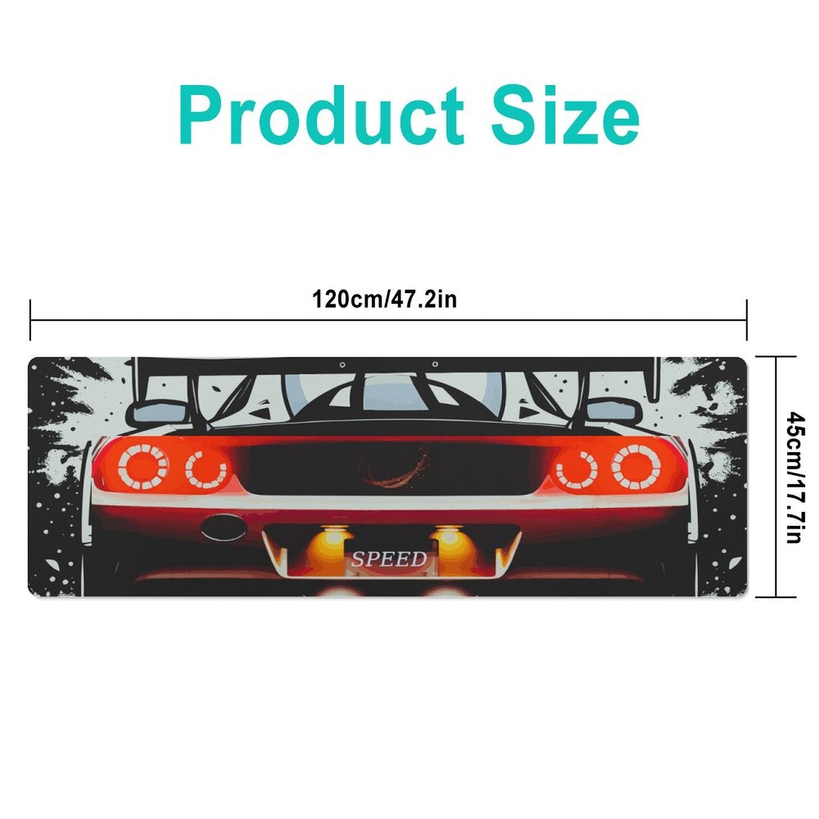 Speed Sports Car Gaming Mousepad with Rounded Corners - 17.72