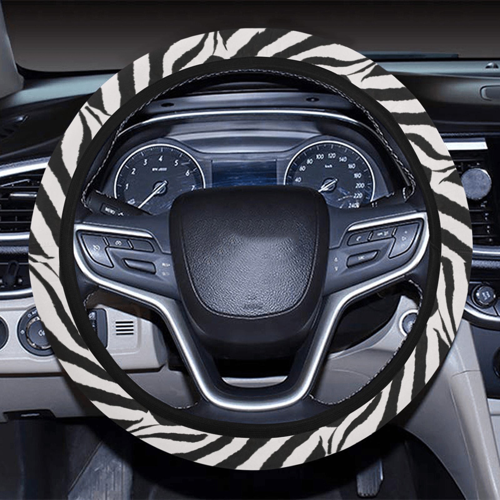 Zebra Stripes Steering Wheel Cover with Elastic Edge