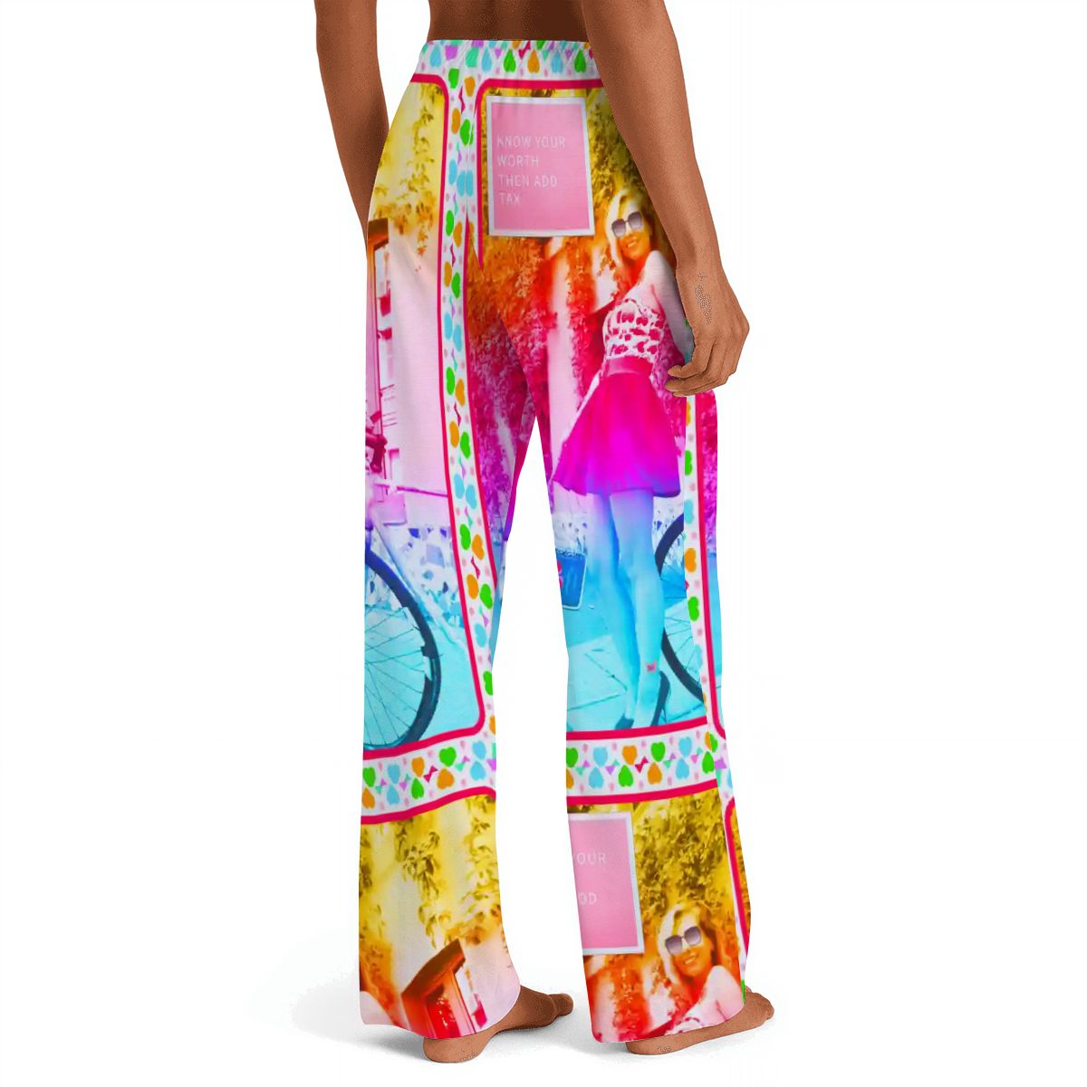 Women's Colorful Know Your Worth Lougewear Pajama Pants (Made in USA)