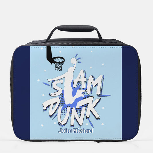 Slam Dunk Basketball Insulated Lunch Box with Custom Name