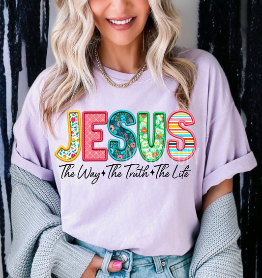 Jesús, El Camino La Verdad La Vida Camiseta Gráfica hasta 3XL