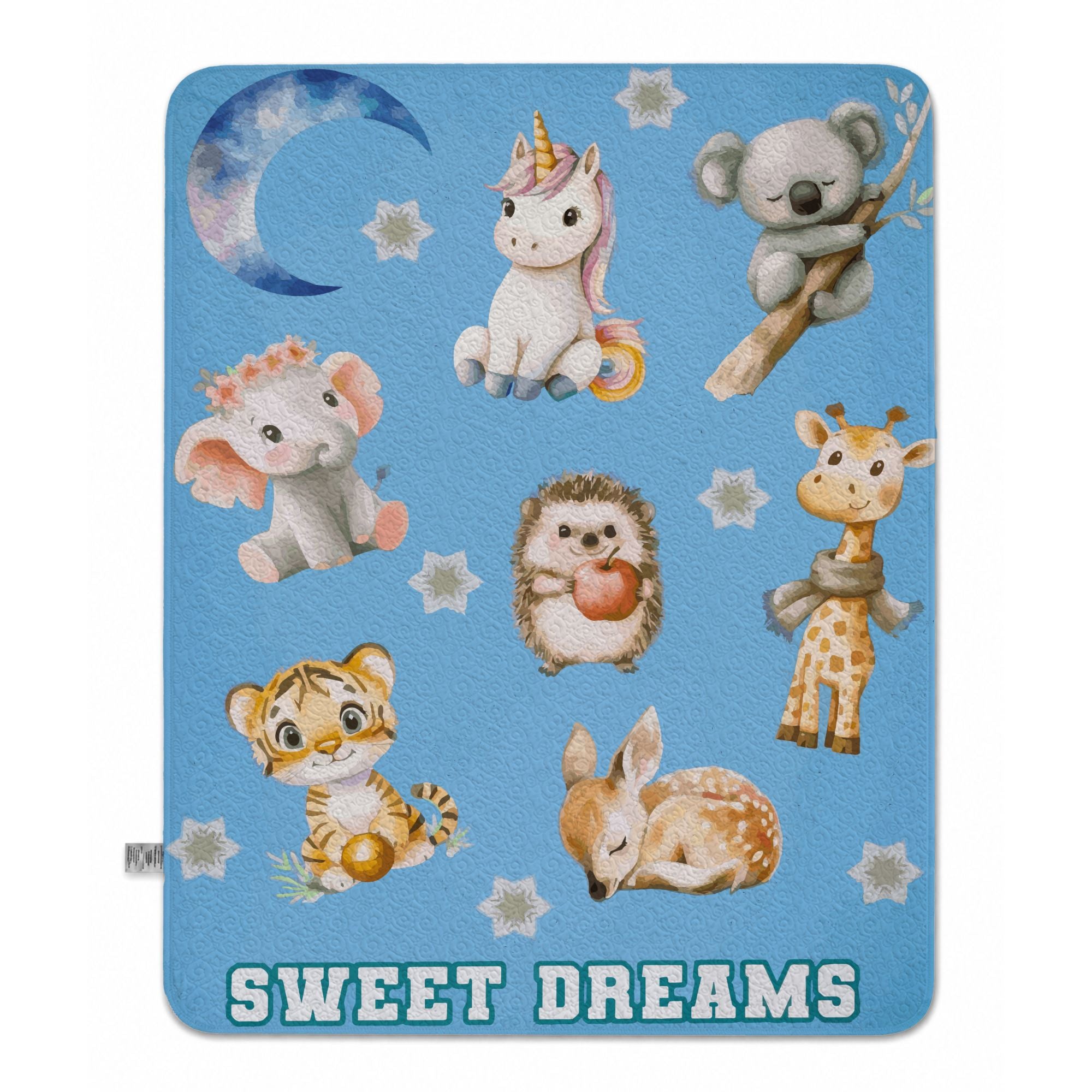Sweet Dreams Baby Animals Quilted Blanket - 50