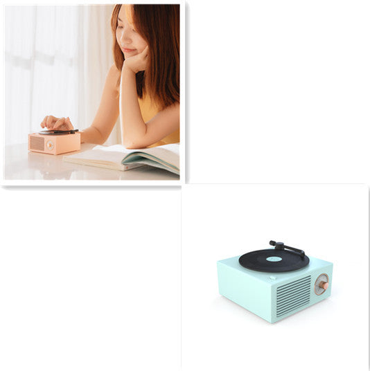 Mini Portable Retro Phonograph Wireless Bluetooth Speaker