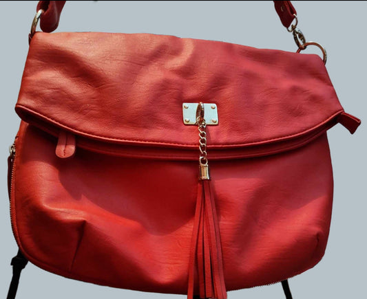 Apt 9 Large Red Shoulder Bag - preowned