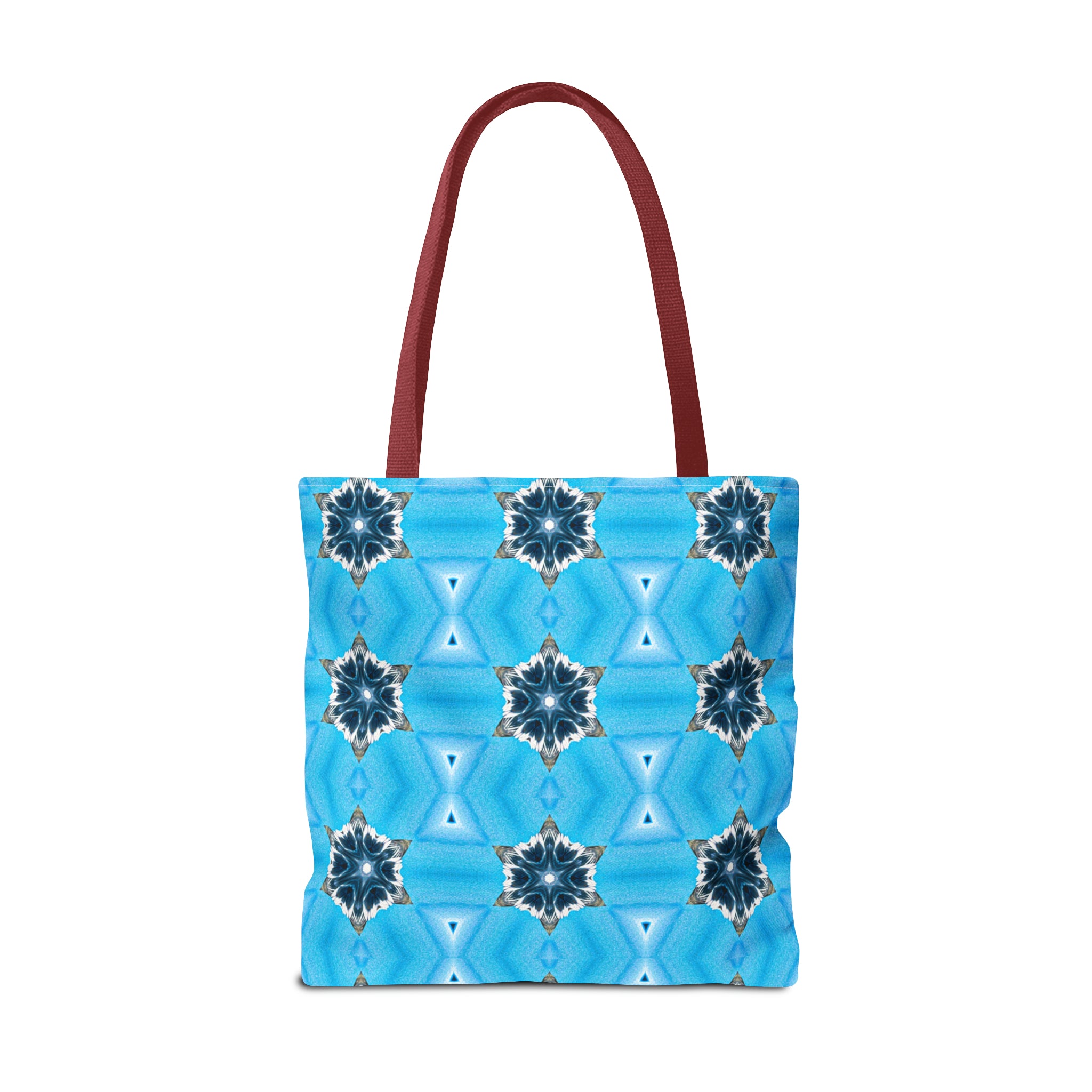 Blue Diamond Pattern Printed Tote Bag