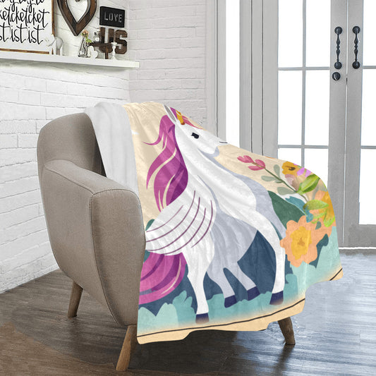 Unicorn with Wings Ultra-Soft Micro Fleece Blanket 40" x 50" (Made in USA)