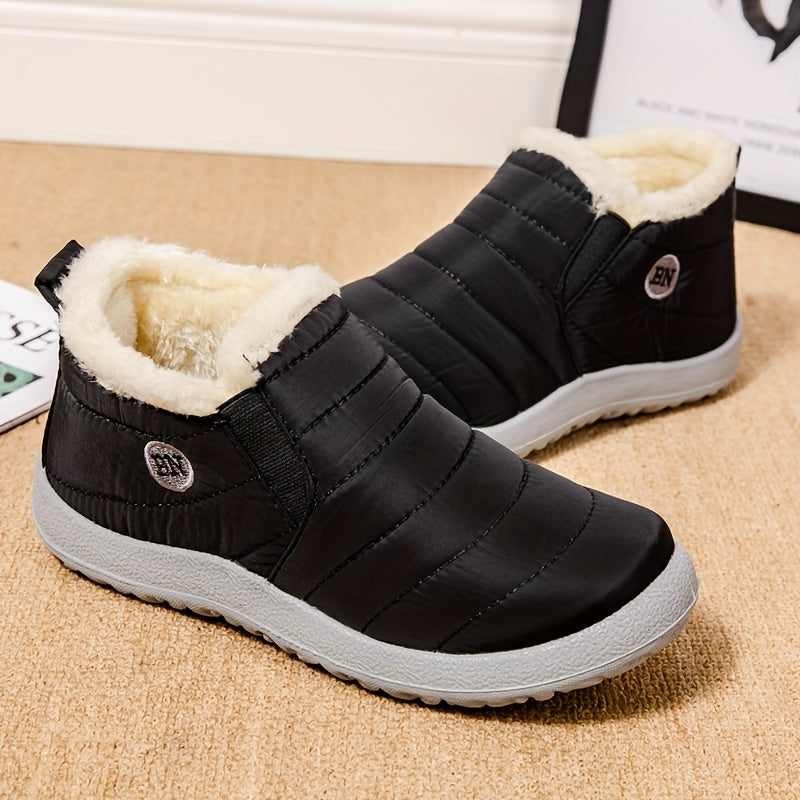 Chic Women's Winter Waterproof Comfort Plush Lined Warmth Ankle Boots