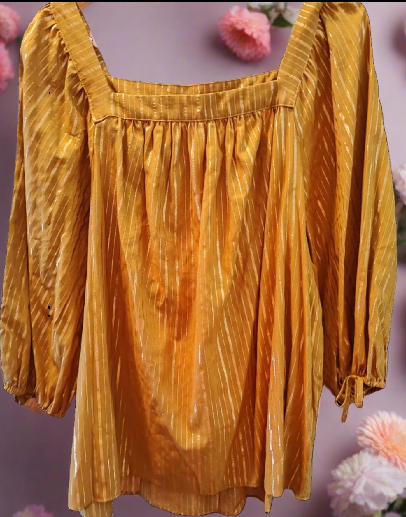 Lauren Conrad Orange Peasant Blouse - new with tags