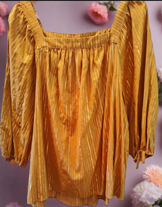 Lauren Conrad Orange Peasant Blouse - new with tags