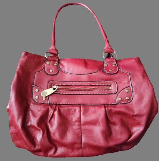 Treviso Red Leather Handbag - preowned