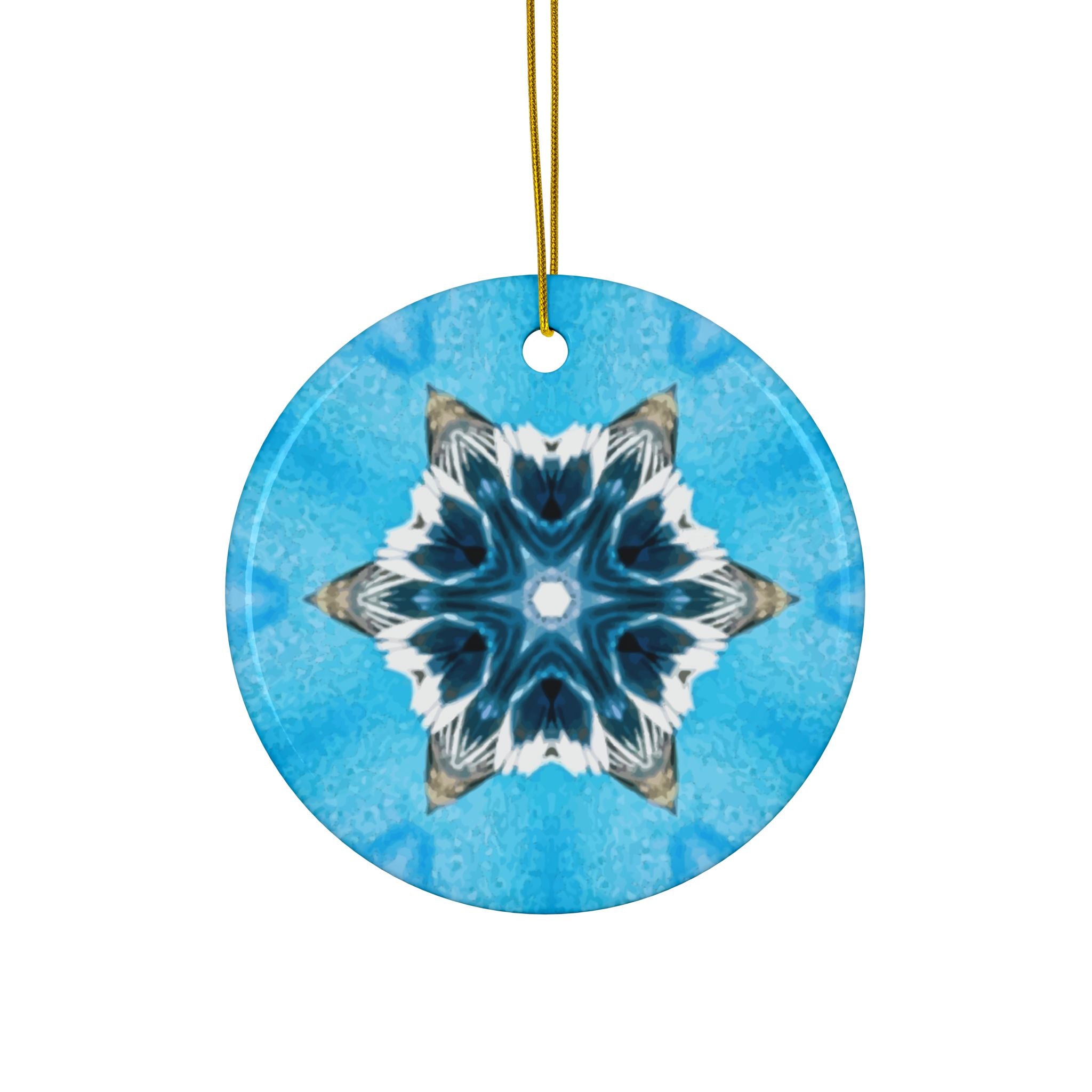 Blue Diamond Ceramic Ornaments 2-Sided Print (1pc, 3pcs, 5pcs, or 10pcs)