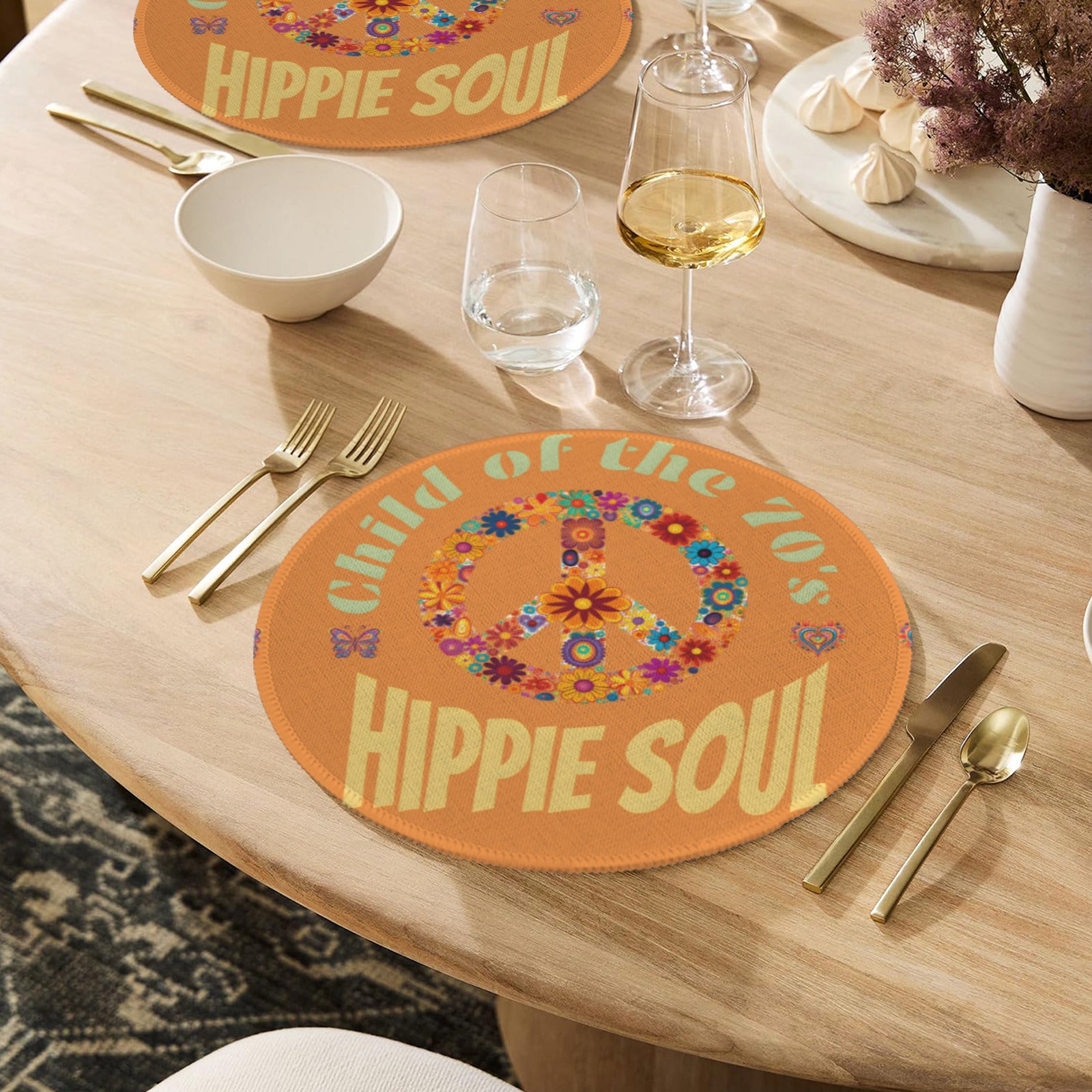 Child of the 70s Custom Round Placemat - 4 pack (Made in USA)