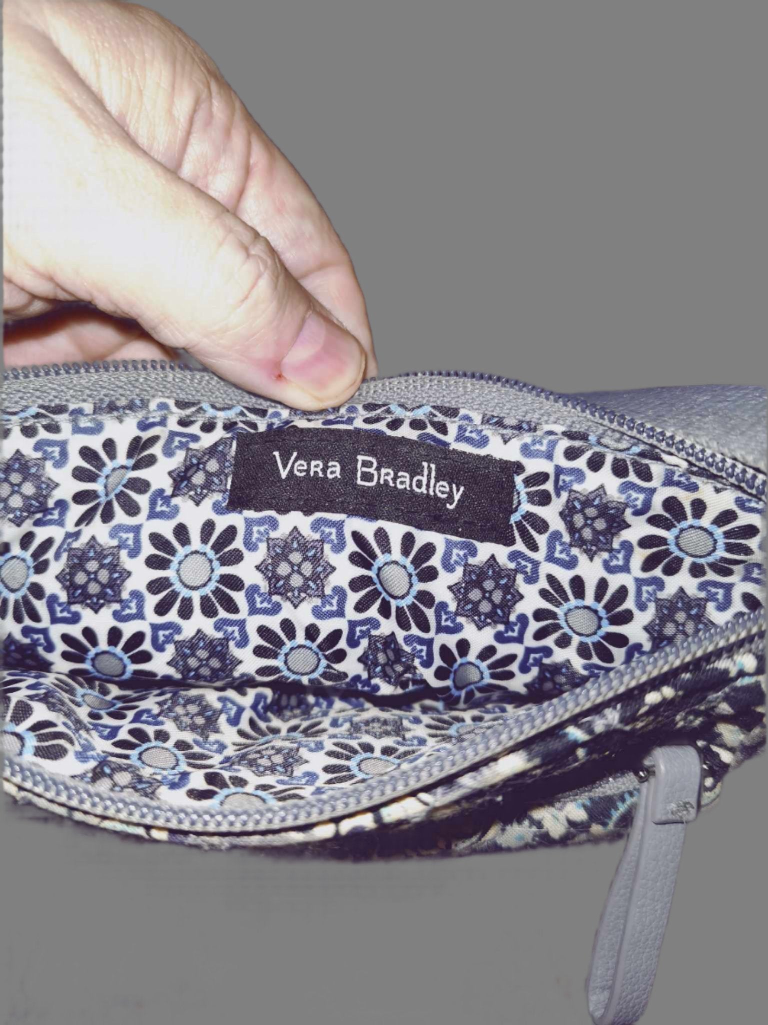 Women's Vera Bradley Blue Grey Crossbody Bag