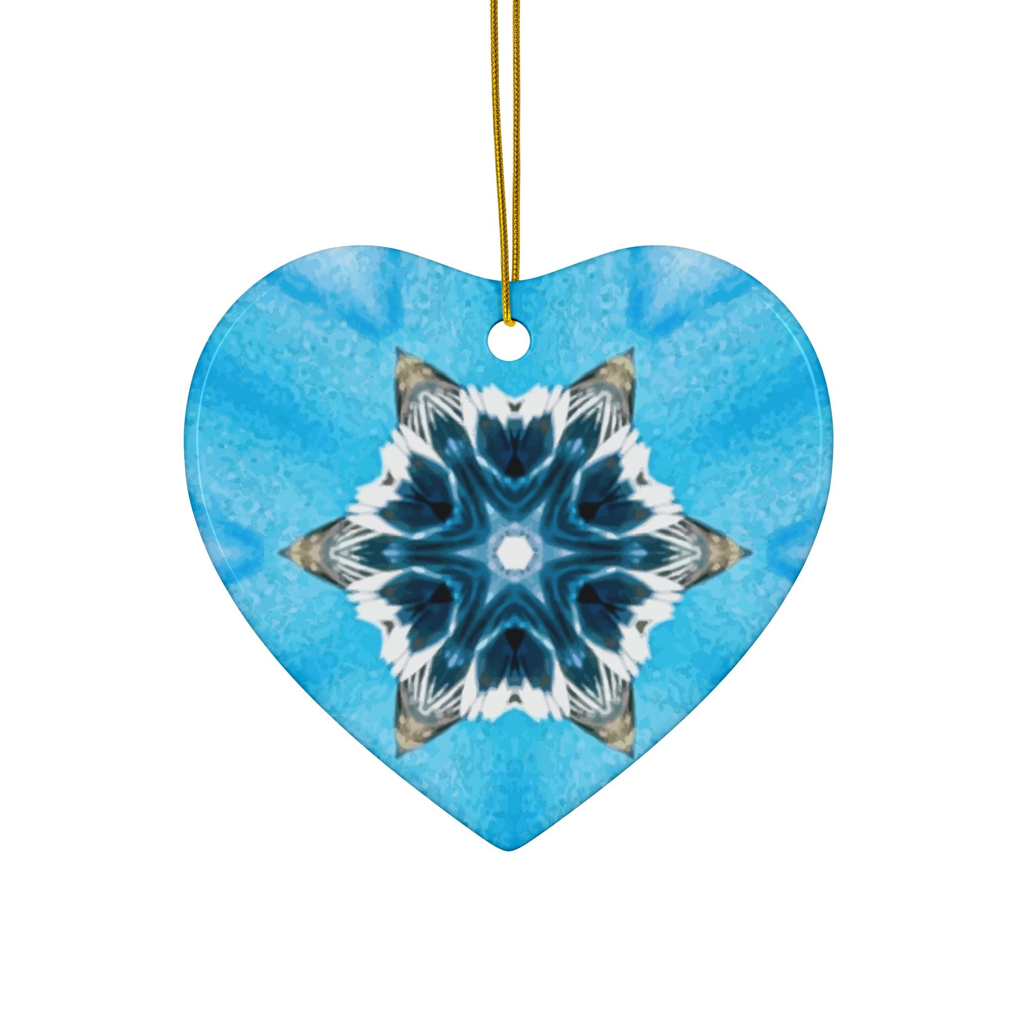 Blue Diamond Ceramic Ornaments 2-Sided Print (1pc, 3pcs, 5pcs, or 10pcs)