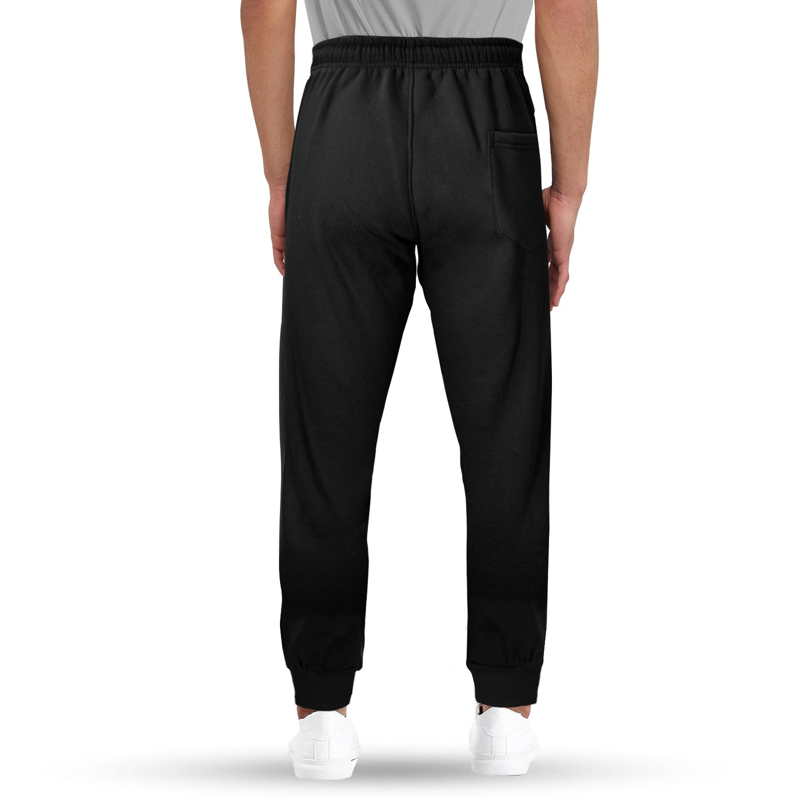 Men's Man of Faith Fleece Black Sweatpants (Made in USA)