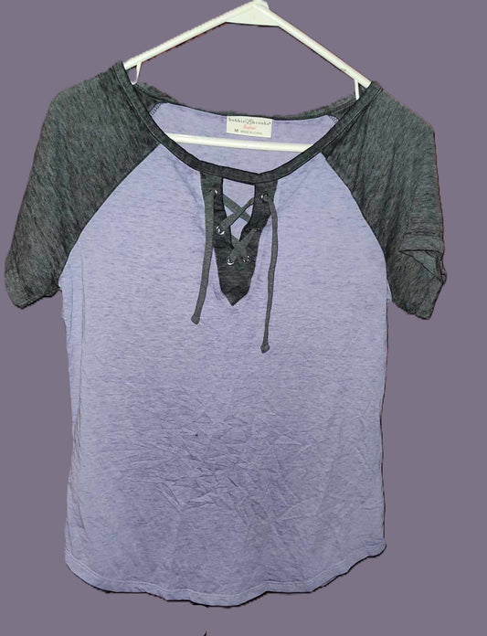 Women's Bobbie Brooks Lavender and Purple T-shirt with Drawstrings - new with tags