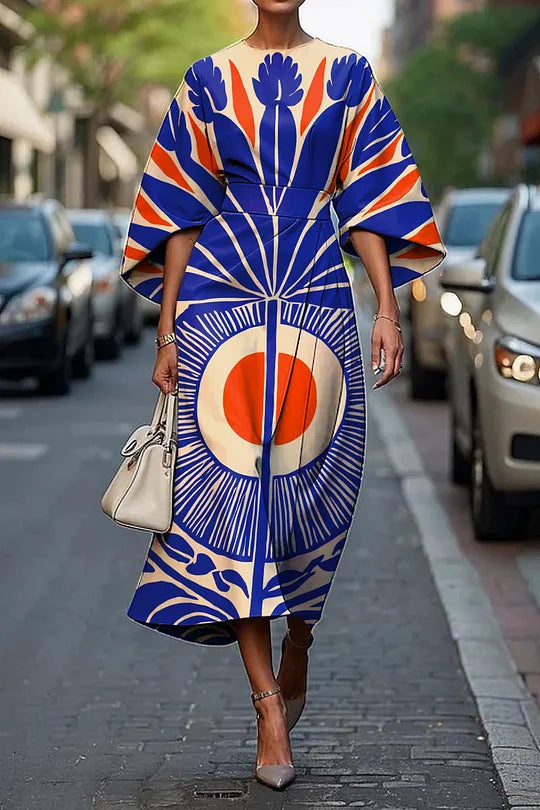 Female Creative Casual Printing Elegant Dress