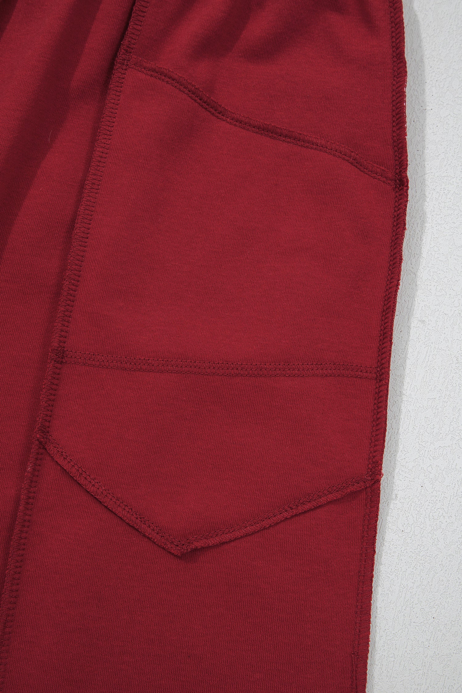 Rose Red Drop Shoulder Boxy Tee and Barrel Pants Set