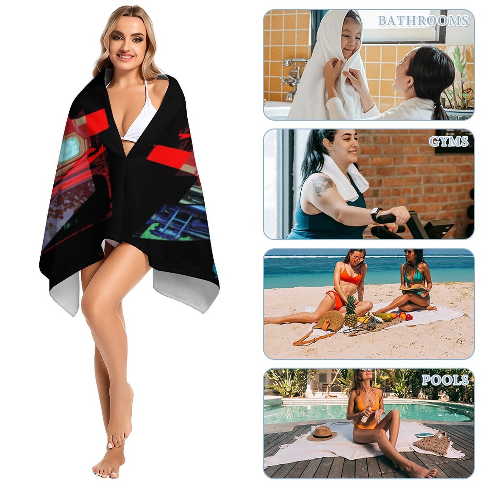 Buckle Up! 4-wheel Drive Design Beach Towel - 61.4