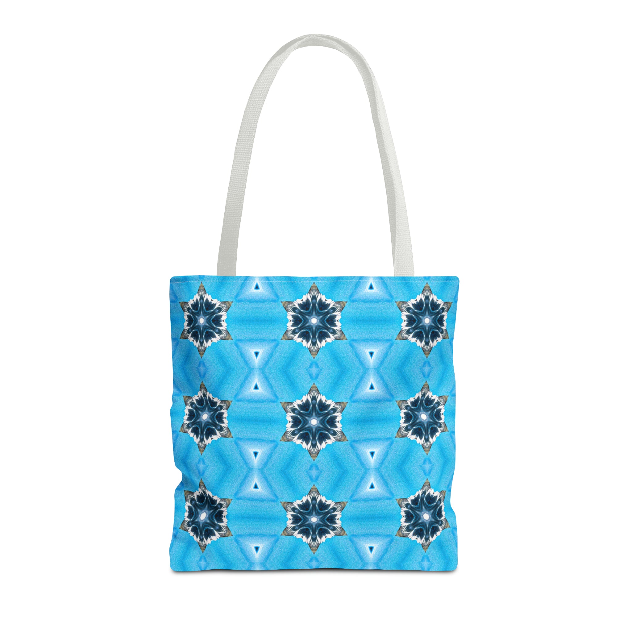 Blue Diamond Pattern Printed Tote Bag