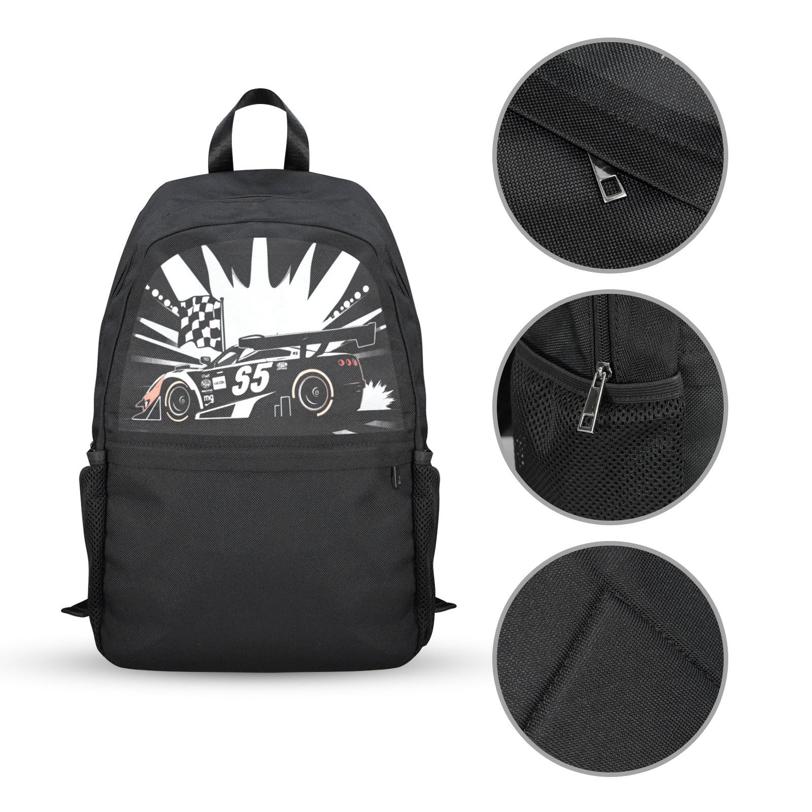 Race Car Winner Casual Backpack (Upper Part Printing) (Model 1753)