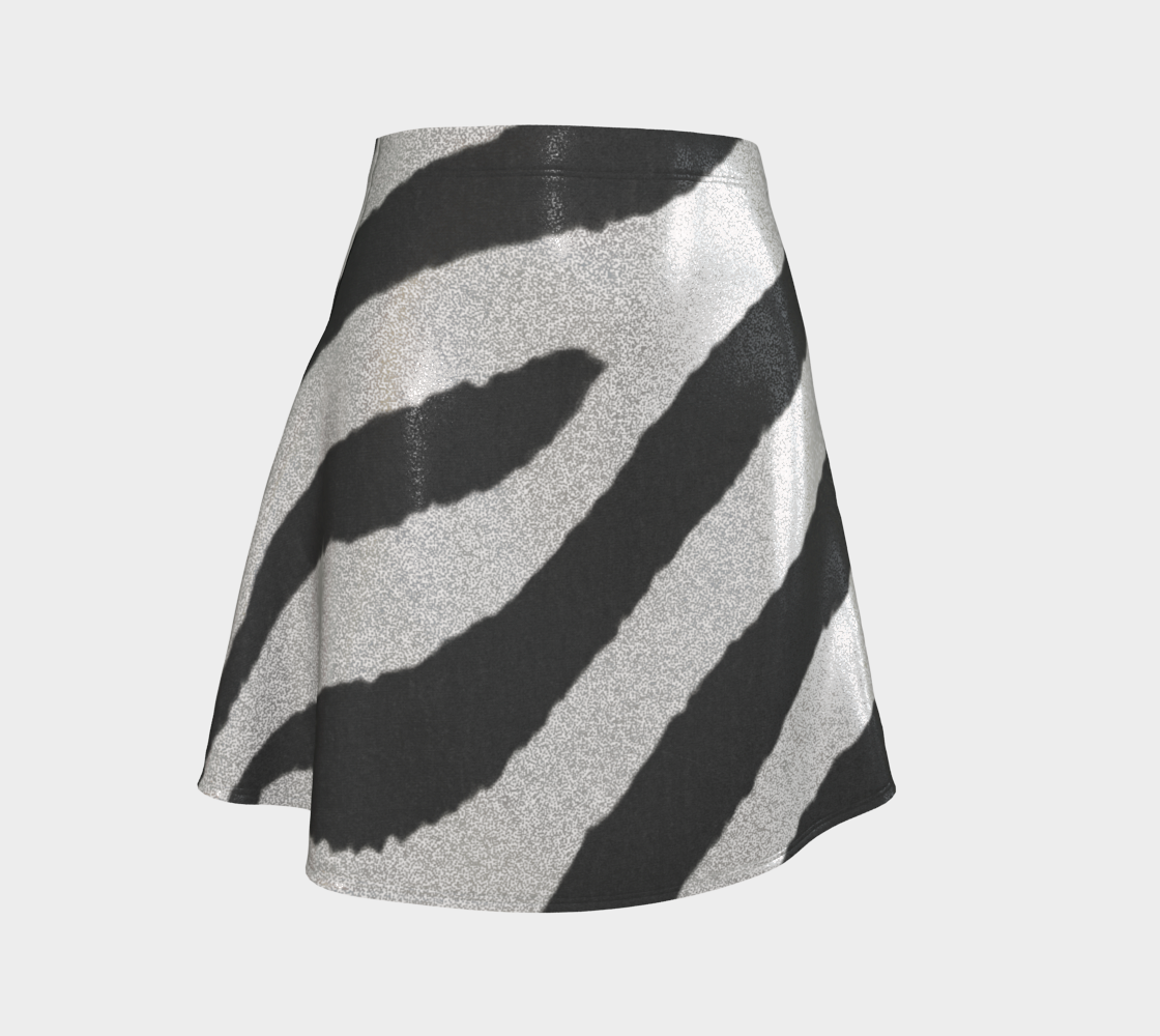 Women's Zebra Stripes Short Flared Skirt