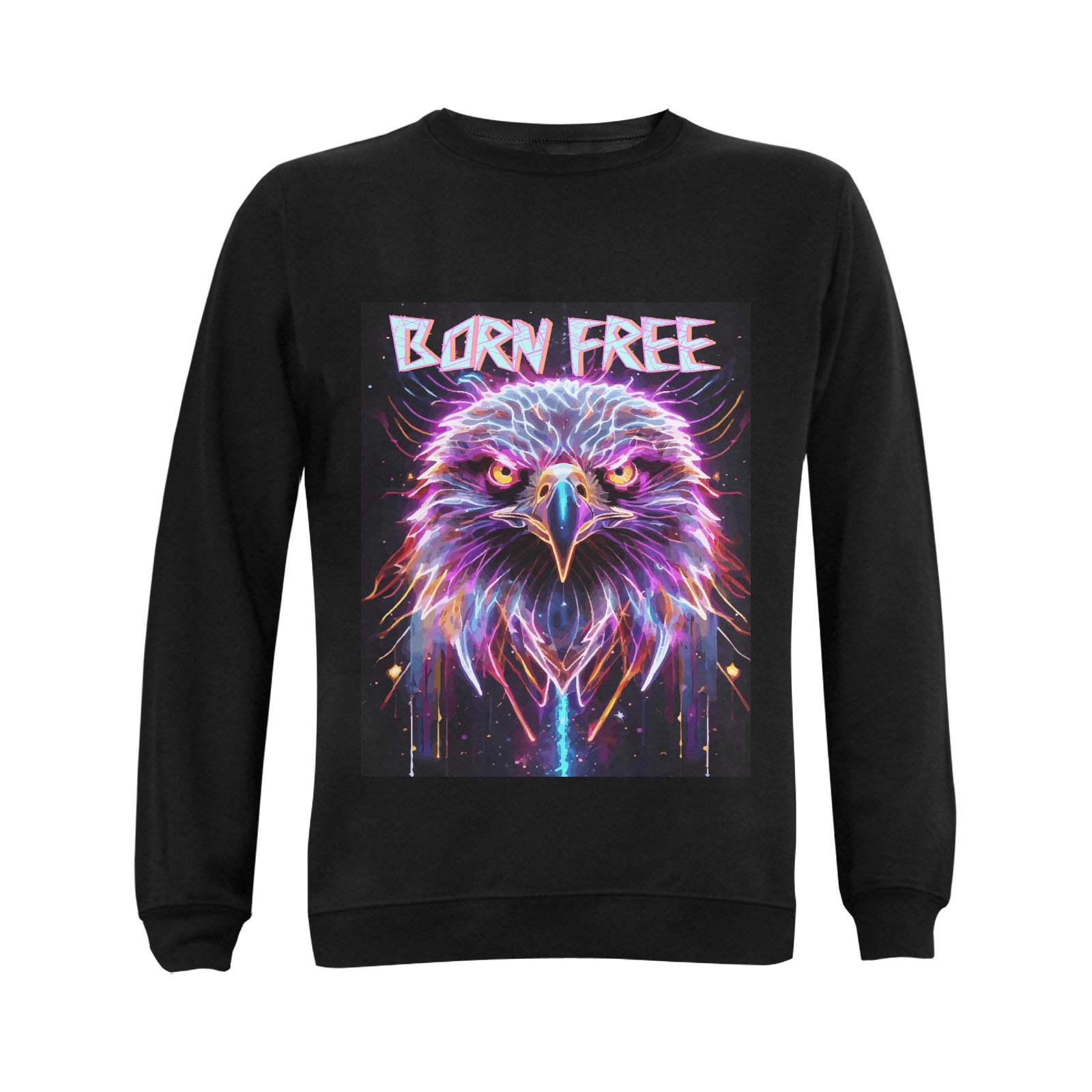 Men's Born Free Electric Eagle Fuzzy Sweatshirt