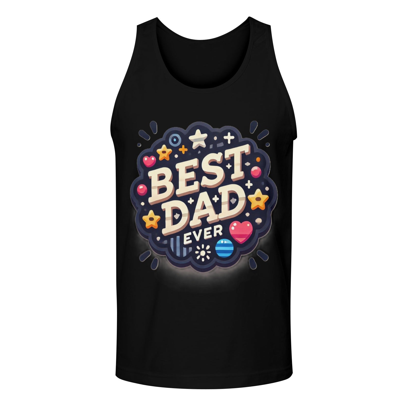 Best Dad Ever Circle Men's Graphic Tank Top (Made in USA)