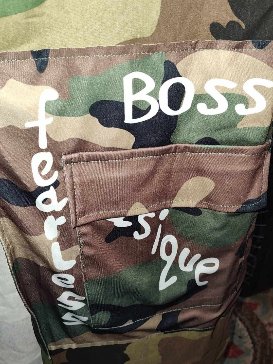 Women's Nothing Like a Sistah Camo Long Jacket with Pockets