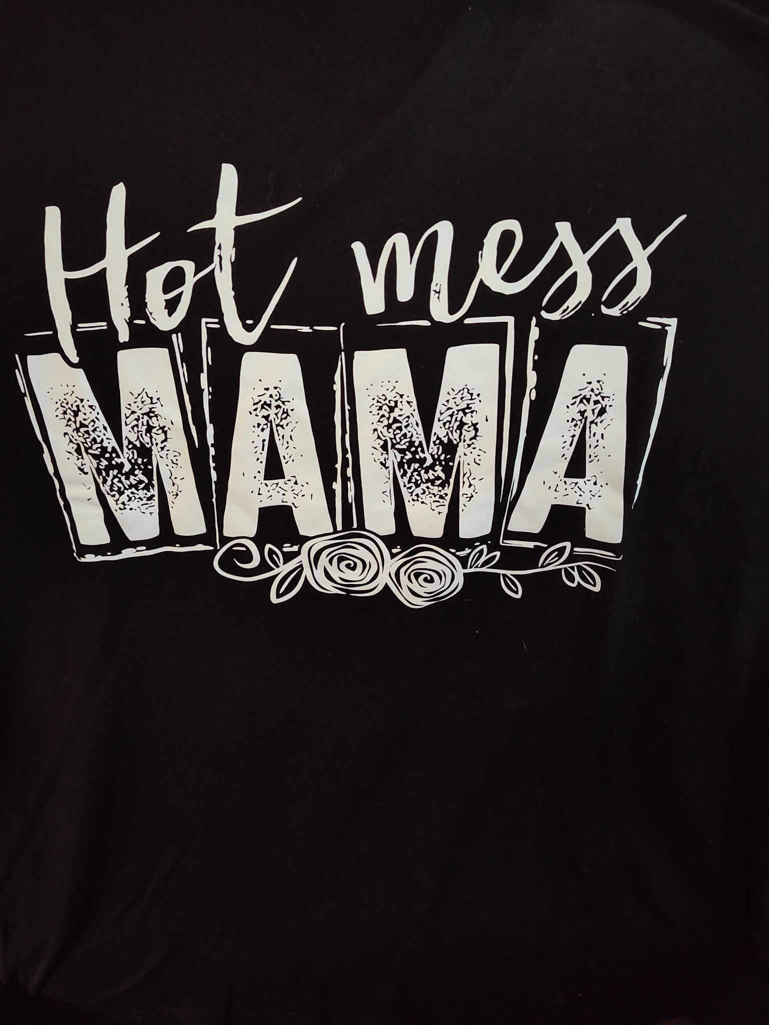 Women's Hot Mess Black Graphic T-shirt