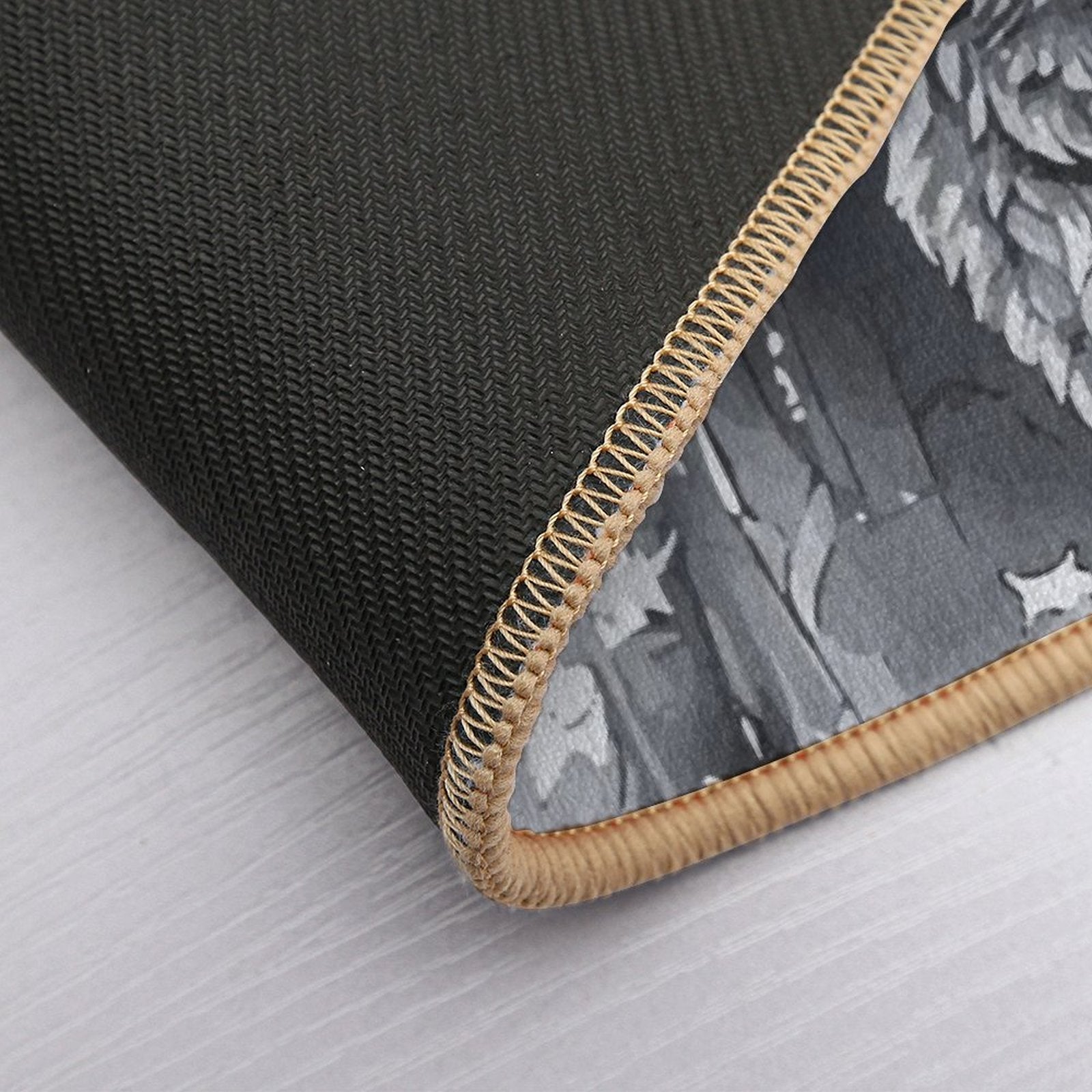 Ethereal Wolf in the Moonlight Flannel Non-slip Bath Mat - 16