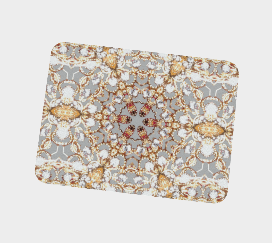 Intricate Gold Design Vegan Leather Placemat