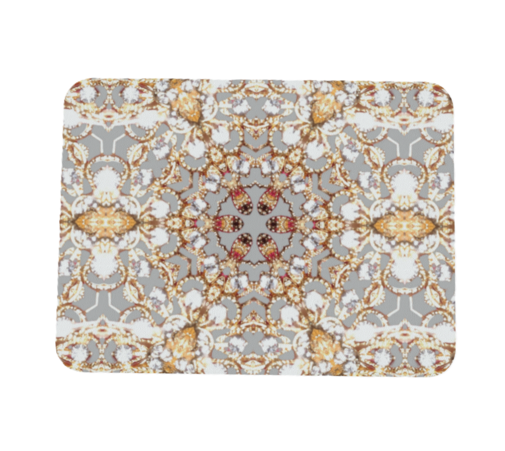 Intricate Gold Design Vegan Leather Placemat